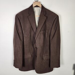 LRL Ralph Lauren Mens 42R Dark Brown 2 Button Blazer Sport Coat Suit Jacket #673